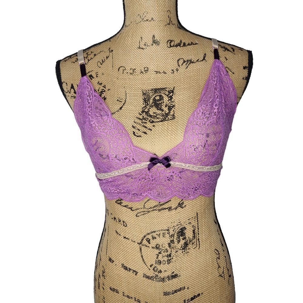 Purple Lace Bralette By Cosmopolitan Small